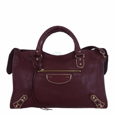 Balenciaga maroon cheap bag